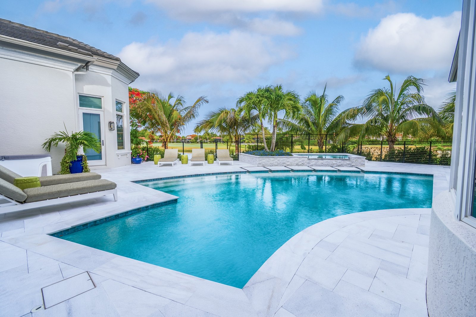 Estate pool water and deck detail