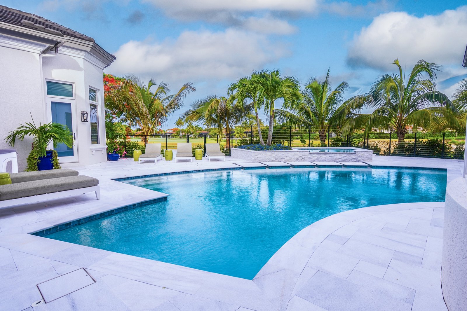 Modern pool surface and deck detail